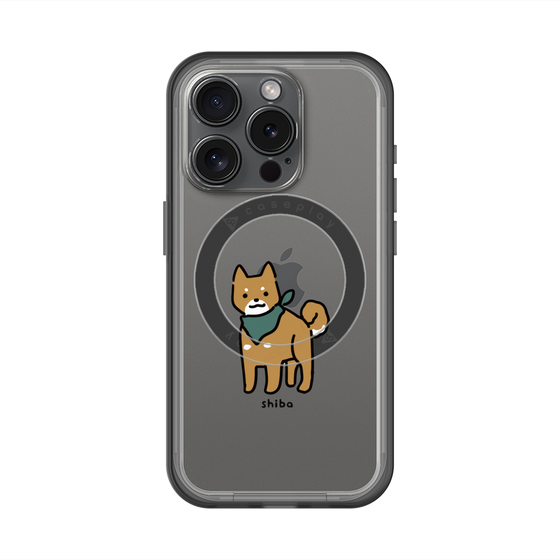 スリムプロテクションプレミアムケース with MagSafe［ オリジナル - CASEPLAYイヌ - shiba ］