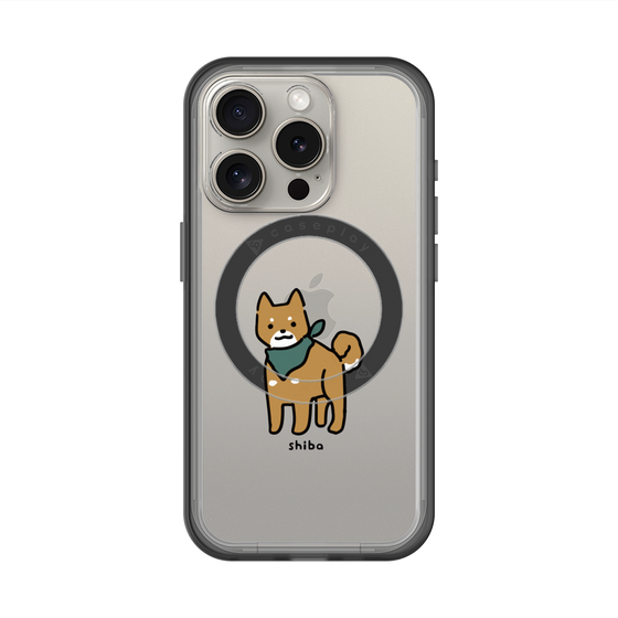 スリムプロテクションプレミアムケース with MagSafe［ オリジナル - CASEPLAYイヌ - shiba ］