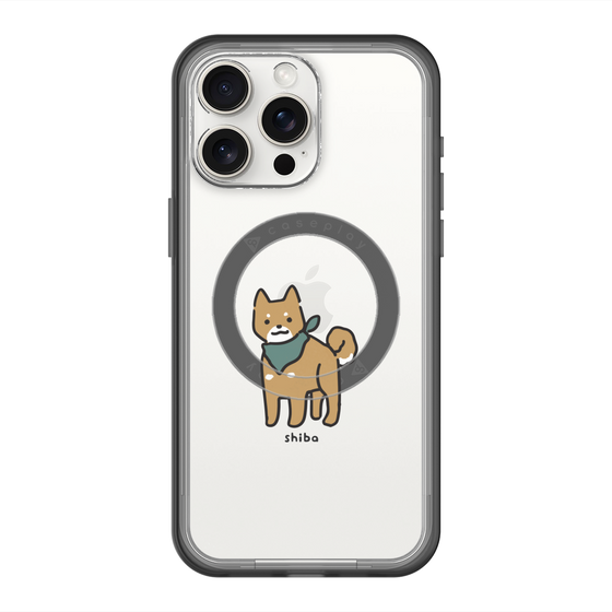 スリムプロテクションプレミアムケース with MagSafe［ オリジナル - CASEPLAYイヌ - shiba ］