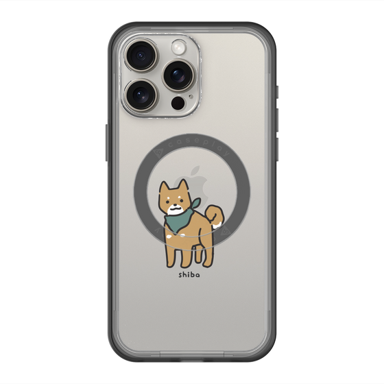 スリムプロテクションプレミアムケース with MagSafe［ オリジナル - CASEPLAYイヌ - shiba ］