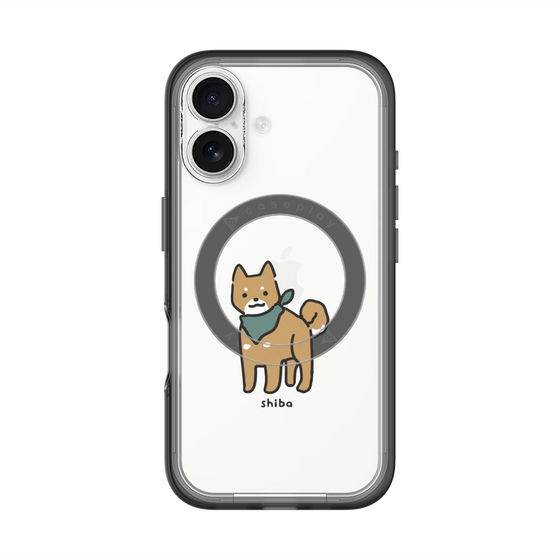 スリムプロテクションプレミアムケース with MagSafe［ オリジナル - CASEPLAYイヌ - shiba ］