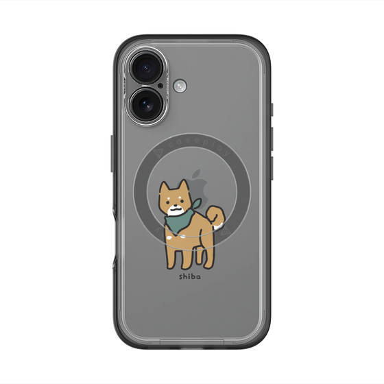 スリムプロテクションプレミアムケース with MagSafe［ オリジナル - CASEPLAYイヌ - shiba ］