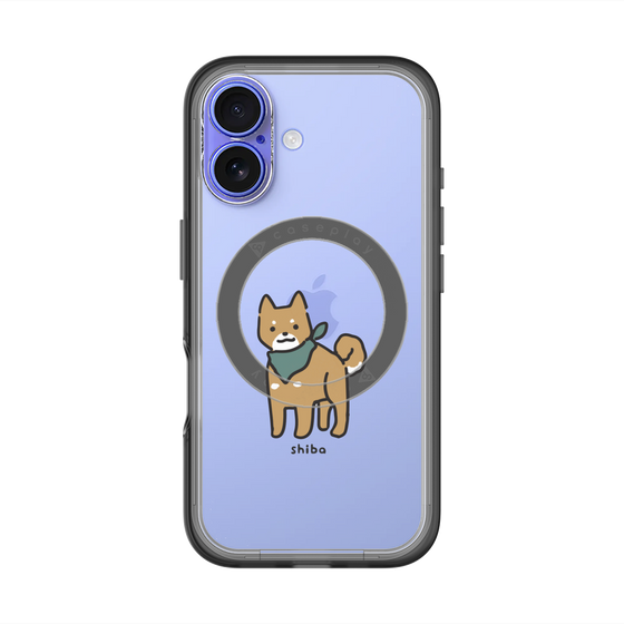 スリムプロテクションプレミアムケース with MagSafe［ オリジナル - CASEPLAYイヌ - shiba ］
