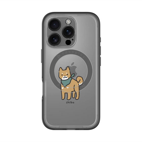 スリムプロテクションプレミアムケース with MagSafe［ オリジナル - CASEPLAYイヌ - shiba ］