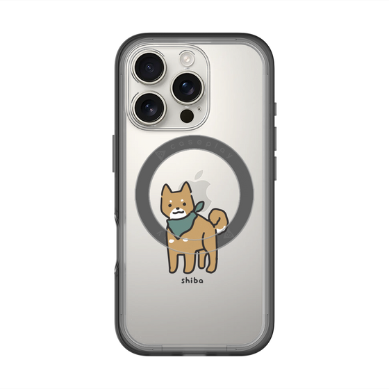 スリムプロテクションプレミアムケース with MagSafe［ オリジナル - CASEPLAYイヌ - shiba ］