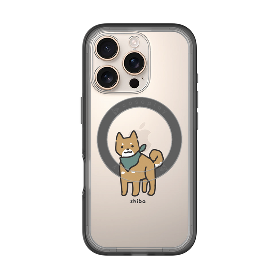 スリムプロテクションプレミアムケース with MagSafe［ オリジナル - CASEPLAYイヌ - shiba ］