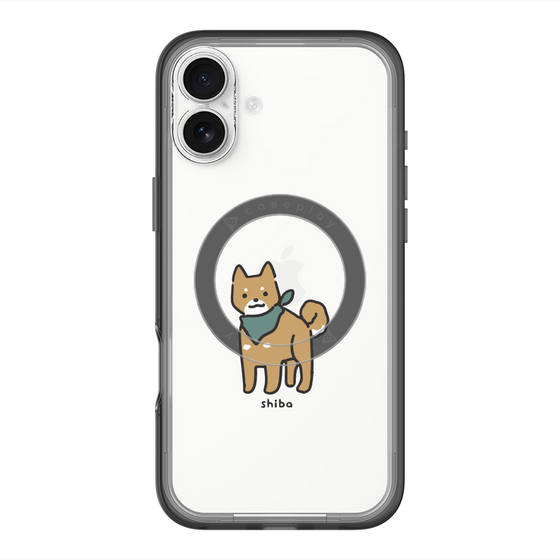 スリムプロテクションプレミアムケース with MagSafe［ オリジナル - CASEPLAYイヌ - shiba ］