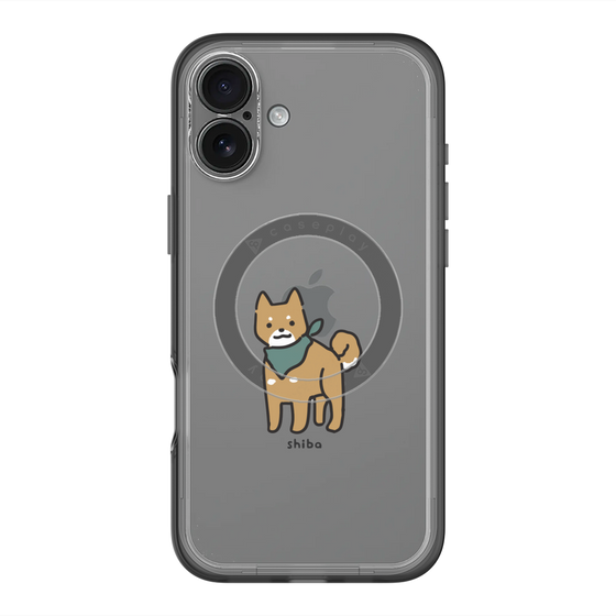 スリムプロテクションプレミアムケース with MagSafe［ オリジナル - CASEPLAYイヌ - shiba ］