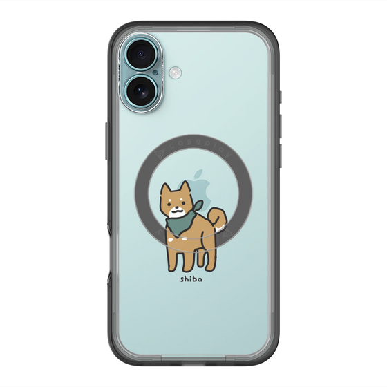 スリムプロテクションプレミアムケース with MagSafe［ オリジナル - CASEPLAYイヌ - shiba ］