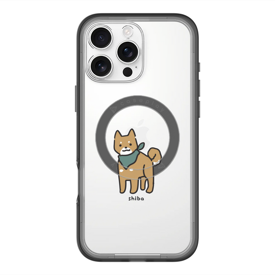 スリムプロテクションプレミアムケース with MagSafe［ オリジナル - CASEPLAYイヌ - shiba ］
