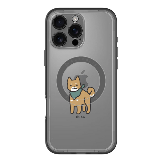 スリムプロテクションプレミアムケース with MagSafe［ オリジナル - CASEPLAYイヌ - shiba ］