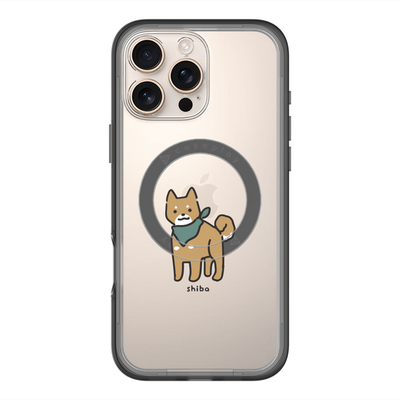 スリムプロテクションプレミアムケース with MagSafe［ オリジナル - CASEPLAYイヌ - shiba ］