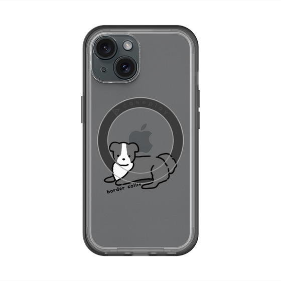 スリムプロテクションプレミアムケース with MagSafe［ オリジナル - CASEPLAYイヌ - border collie ］