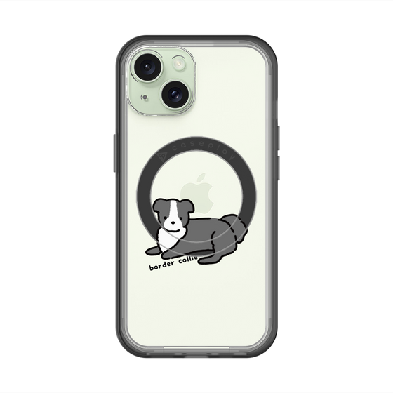 スリムプロテクションプレミアムケース with MagSafe［ オリジナル - CASEPLAYイヌ - border collie ］