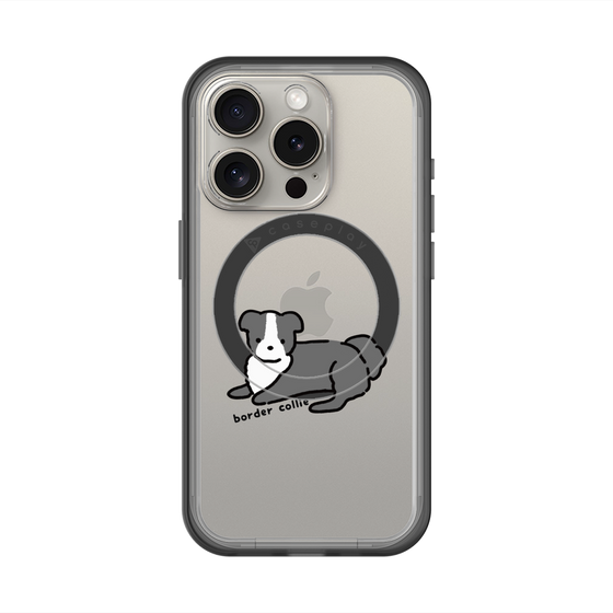 スリムプロテクションプレミアムケース with MagSafe［ オリジナル - CASEPLAYイヌ - border collie ］