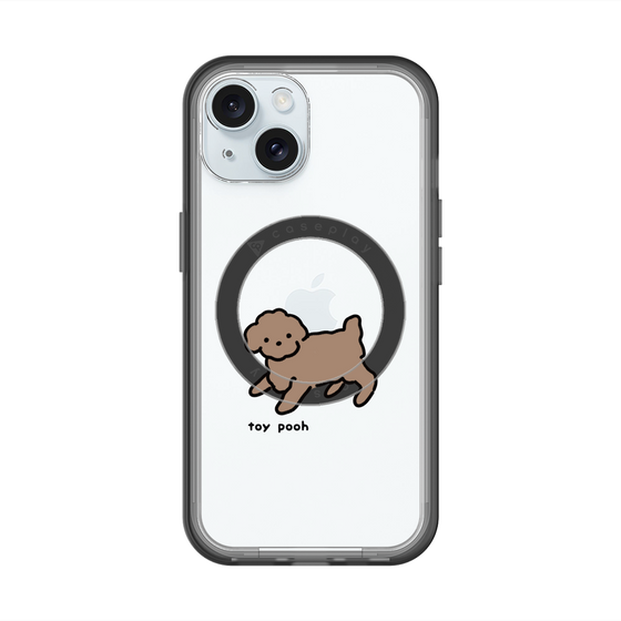 スリムプロテクションプレミアムケース with MagSafe［ オリジナル - CASEPLAYイヌ - toy pooh ］