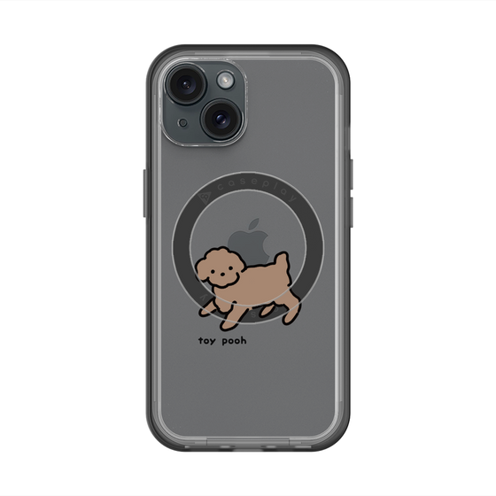 スリムプロテクションプレミアムケース with MagSafe［ オリジナル - CASEPLAYイヌ - toy pooh ］