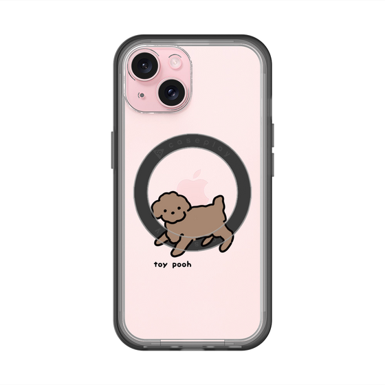 スリムプロテクションプレミアムケース with MagSafe［ オリジナル - CASEPLAYイヌ - toy pooh ］