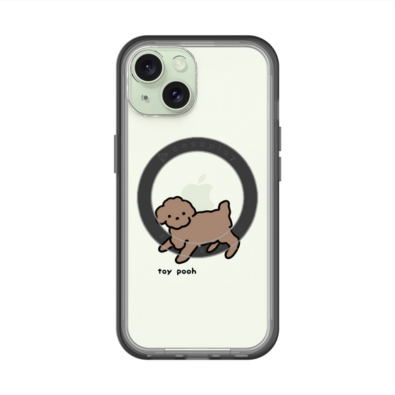 スリムプロテクションプレミアムケース with MagSafe［ オリジナル - CASEPLAYイヌ - toy pooh ］
