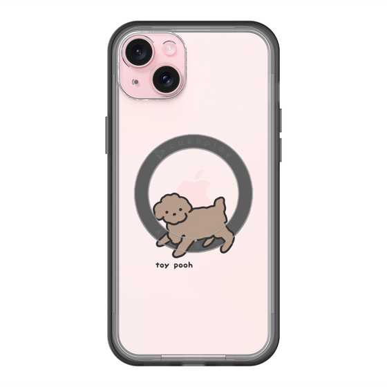 スリムプロテクションプレミアムケース with MagSafe［ オリジナル - CASEPLAYイヌ - toy pooh ］