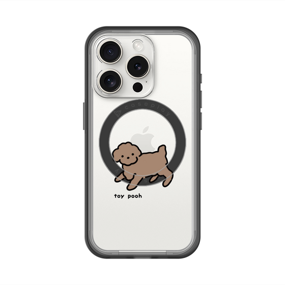 スリムプロテクションプレミアムケース with MagSafe［ オリジナル - CASEPLAYイヌ - toy pooh ］