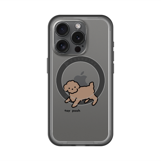 スリムプロテクションプレミアムケース with MagSafe［ オリジナル - CASEPLAYイヌ - toy pooh ］