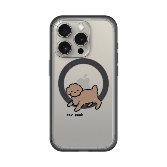 スリムプロテクションプレミアムケース with MagSafe［ オリジナル - CASEPLAYイヌ - toy pooh ］