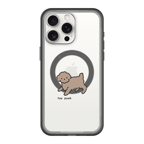 スリムプロテクションプレミアムケース with MagSafe［ オリジナル - CASEPLAYイヌ - toy pooh ］