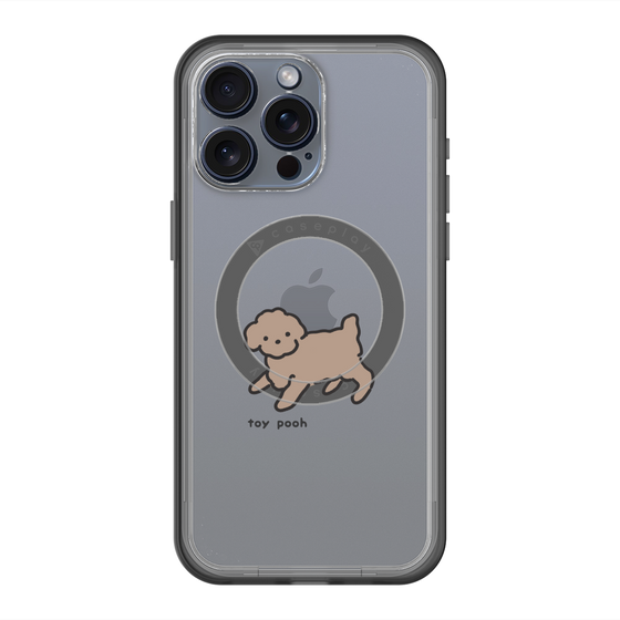 スリムプロテクションプレミアムケース with MagSafe［ オリジナル - CASEPLAYイヌ - toy pooh ］