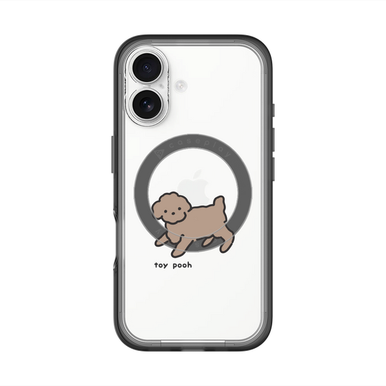 スリムプロテクションプレミアムケース with MagSafe［ オリジナル - CASEPLAYイヌ - toy pooh ］