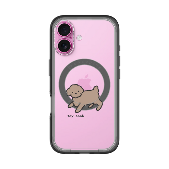 スリムプロテクションプレミアムケース with MagSafe［ オリジナル - CASEPLAYイヌ - toy pooh ］