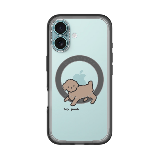 スリムプロテクションプレミアムケース with MagSafe［ オリジナル - CASEPLAYイヌ - toy pooh ］