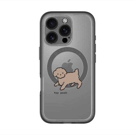 スリムプロテクションプレミアムケース with MagSafe［ オリジナル - CASEPLAYイヌ - toy pooh ］