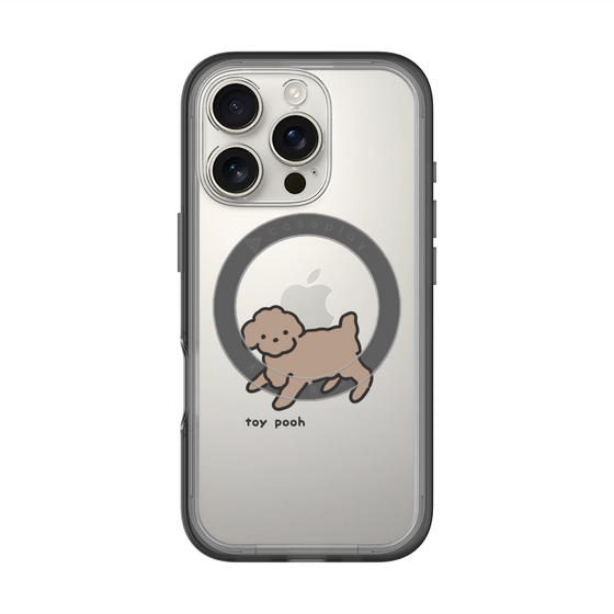 スリムプロテクションプレミアムケース with MagSafe［ オリジナル - CASEPLAYイヌ - toy pooh ］
