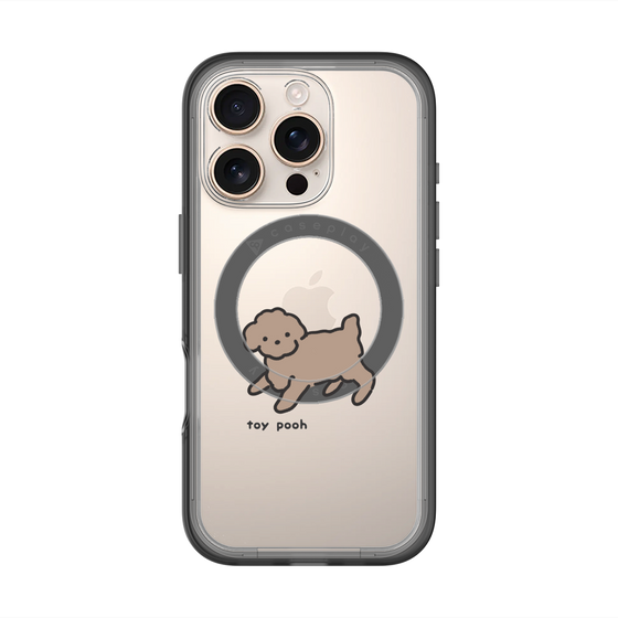 スリムプロテクションプレミアムケース with MagSafe［ オリジナル - CASEPLAYイヌ - toy pooh ］