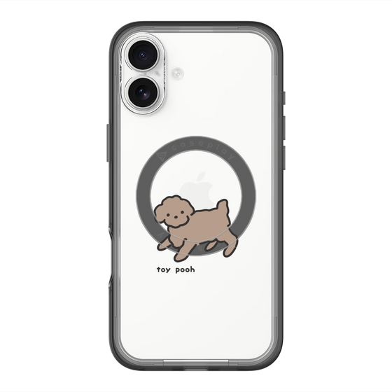 スリムプロテクションプレミアムケース with MagSafe［ オリジナル - CASEPLAYイヌ - toy pooh ］