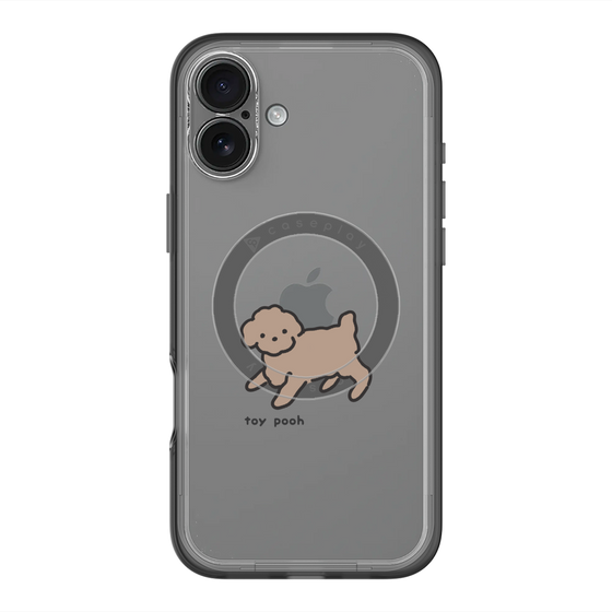 スリムプロテクションプレミアムケース with MagSafe［ オリジナル - CASEPLAYイヌ - toy pooh ］