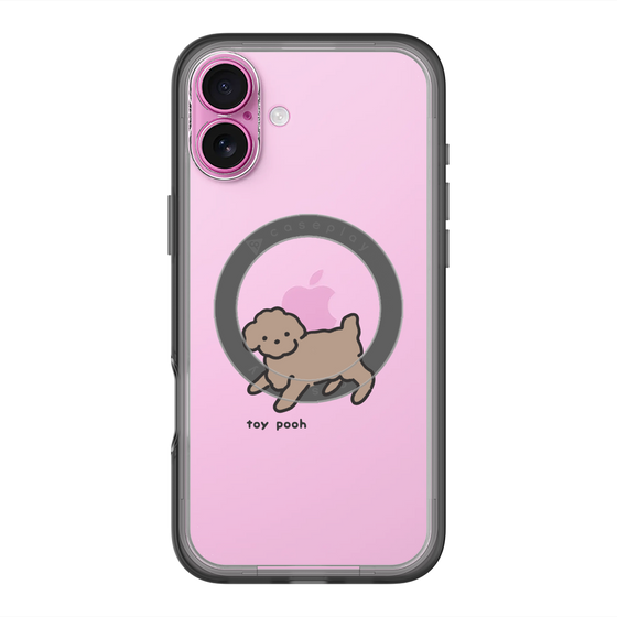 スリムプロテクションプレミアムケース with MagSafe［ オリジナル - CASEPLAYイヌ - toy pooh ］