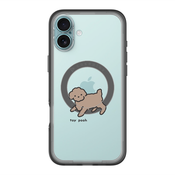スリムプロテクションプレミアムケース with MagSafe［ オリジナル - CASEPLAYイヌ - toy pooh ］