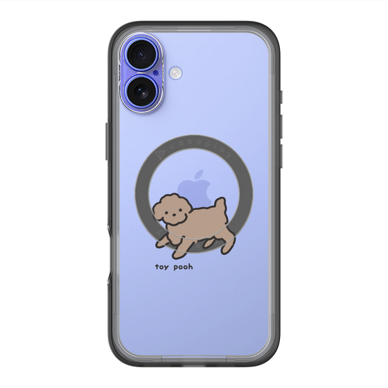 スリムプロテクションプレミアムケース with MagSafe［ オリジナル - CASEPLAYイヌ - toy pooh ］