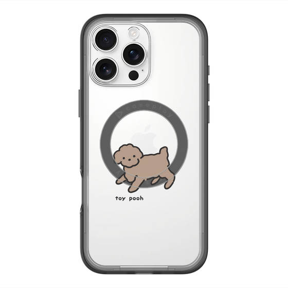 スリムプロテクションプレミアムケース with MagSafe［ オリジナル - CASEPLAYイヌ - toy pooh ］