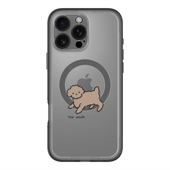 スリムプロテクションプレミアムケース with MagSafe［ オリジナル - CASEPLAYイヌ - toy pooh ］