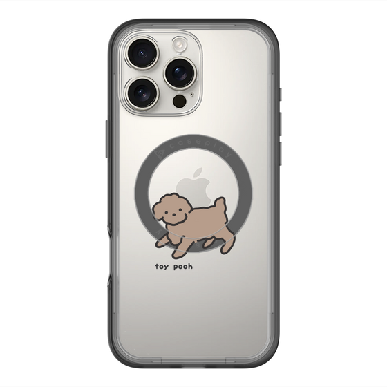スリムプロテクションプレミアムケース with MagSafe［ オリジナル - CASEPLAYイヌ - toy pooh ］