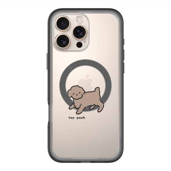 スリムプロテクションプレミアムケース with MagSafe［ オリジナル - CASEPLAYイヌ - toy pooh ］