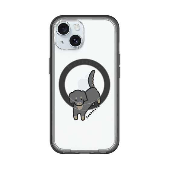 スリムプロテクションプレミアムケース with MagSafe［ オリジナル - CASEPLAYイヌ - dachsund ］