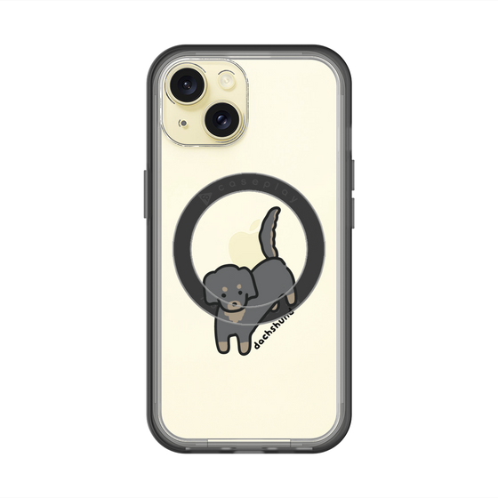スリムプロテクションプレミアムケース with MagSafe［ オリジナル - CASEPLAYイヌ - dachsund ］