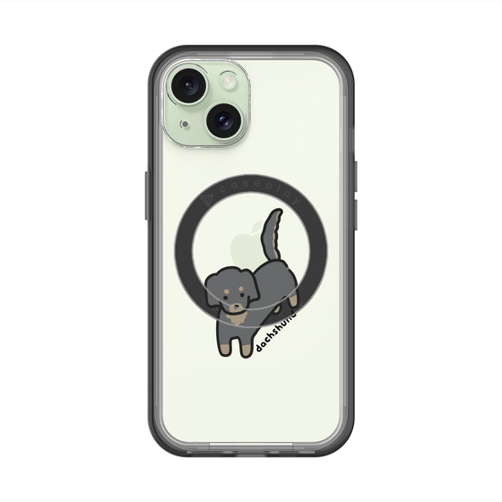 スリムプロテクションプレミアムケース with MagSafe［ オリジナル - CASEPLAYイヌ - dachsund ］