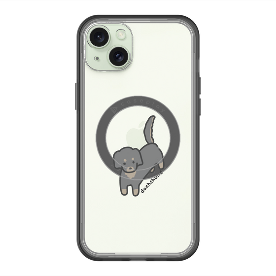 スリムプロテクションプレミアムケース with MagSafe［ オリジナル - CASEPLAYイヌ - dachsund ］