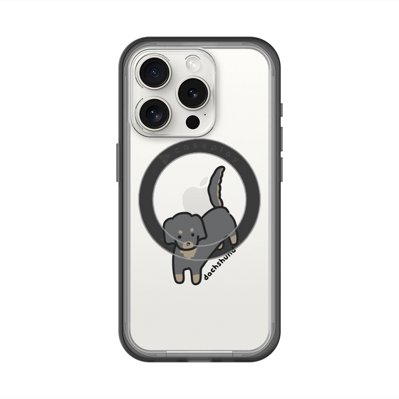 スリムプロテクションプレミアムケース with MagSafe［ オリジナル - CASEPLAYイヌ - dachsund ］