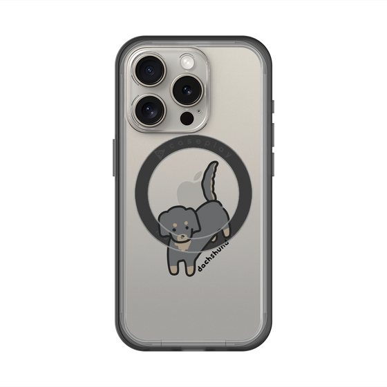 スリムプロテクションプレミアムケース with MagSafe［ オリジナル - CASEPLAYイヌ - dachsund ］